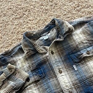 Carhartt Heavy Plaid Button-up Shirt Long Sleeve Original Fit Men's Size L